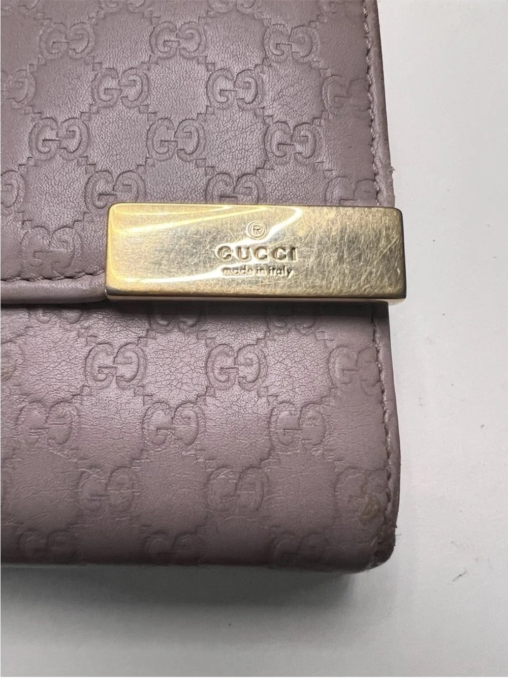 Authentic Gucci Microguccissima Continental Wallet Lavender Leather w/ COA - Picture 7 of 10